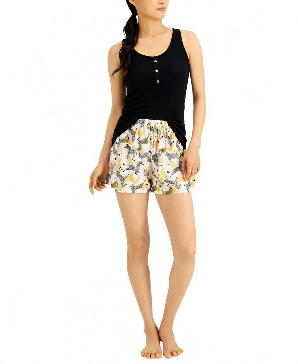 NEW JENNI BY JENNIFER MOORE tank & shorts pajama set in black